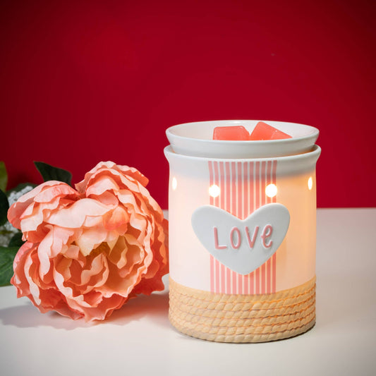 Valentine's Day Love Fragrance & Wax Warmer, ceramic