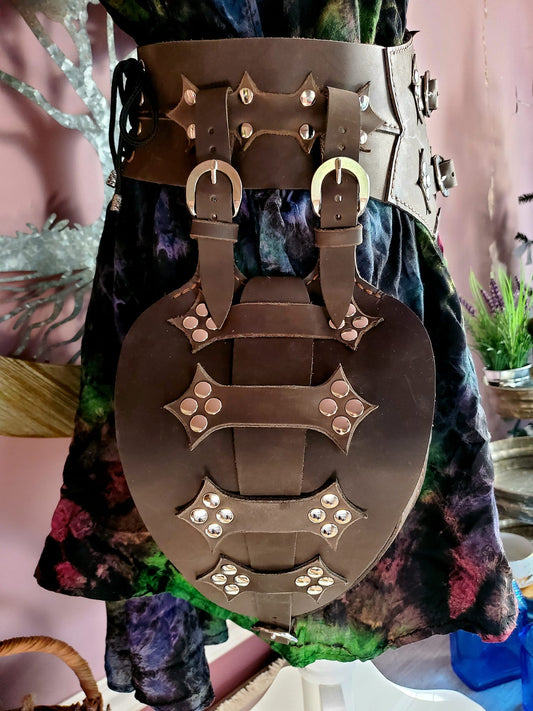 Genuine Leather Waist Corset with Matching Bag - Size 8/10, photo 2 of 4
