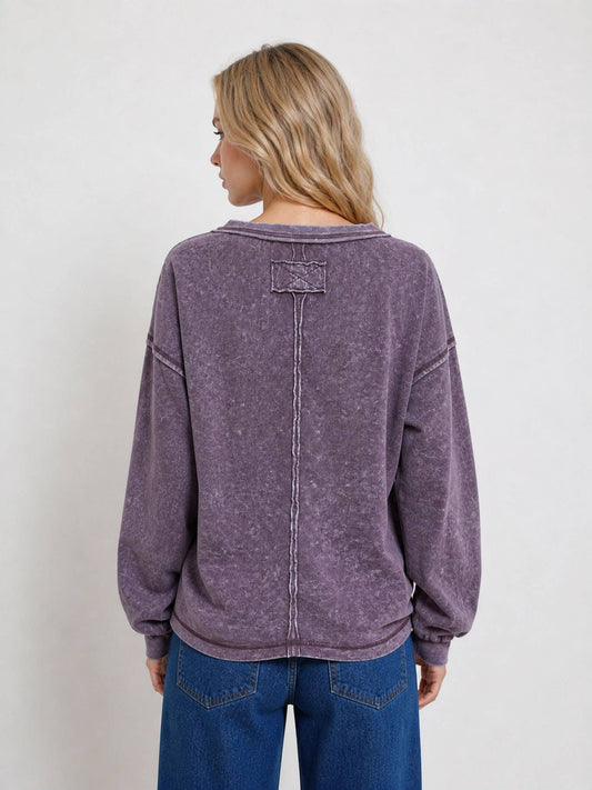 Back view showing the box patch and inverted seams