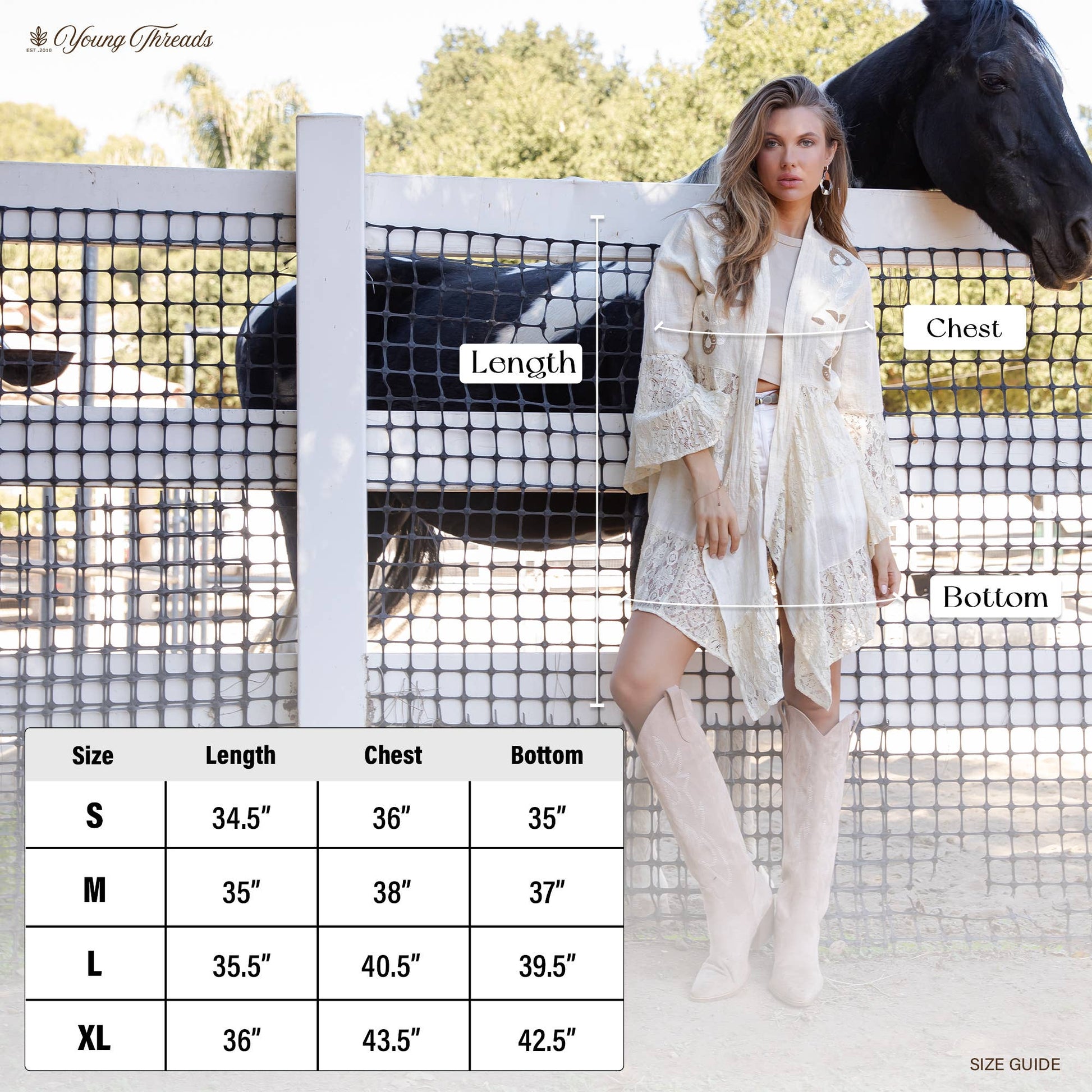 Gravel denim-blend long shrug with artisanal motif embroidery, photo 6 of 7
