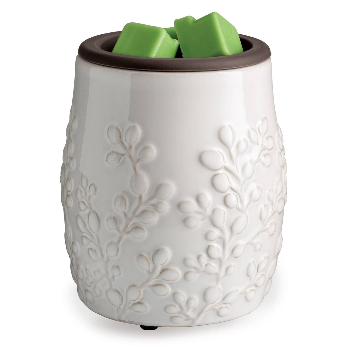 Willow Flip-Dish Wax Warmer, white ceramic