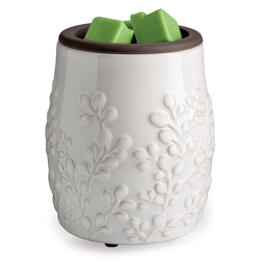 Willow Flip-Dish Wax Warmer, white ceramic