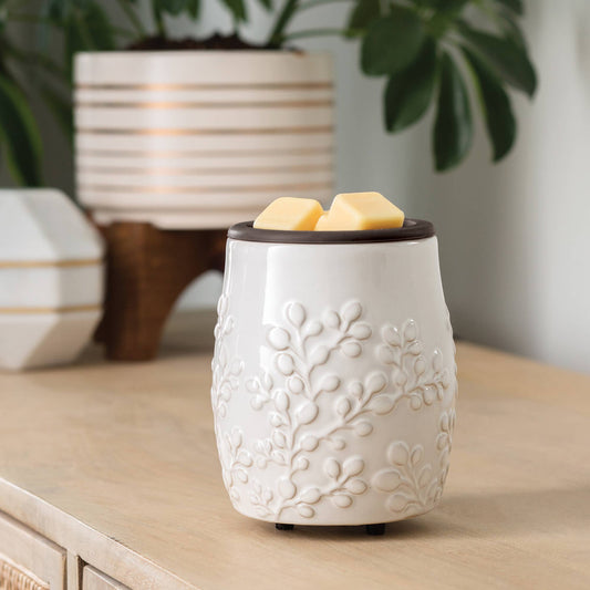 Willow Flip-Dish Wax Warmer, white ceramic, photo 2 of 3