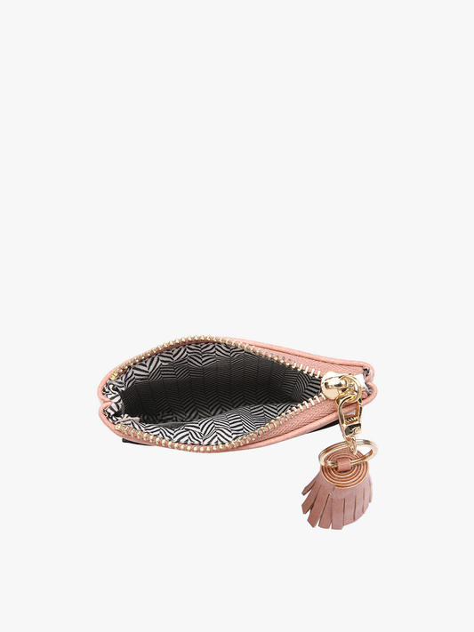 Lena Tassel Coin Pouch with ID Holder - Black & White Plaid, photo 2 of 2